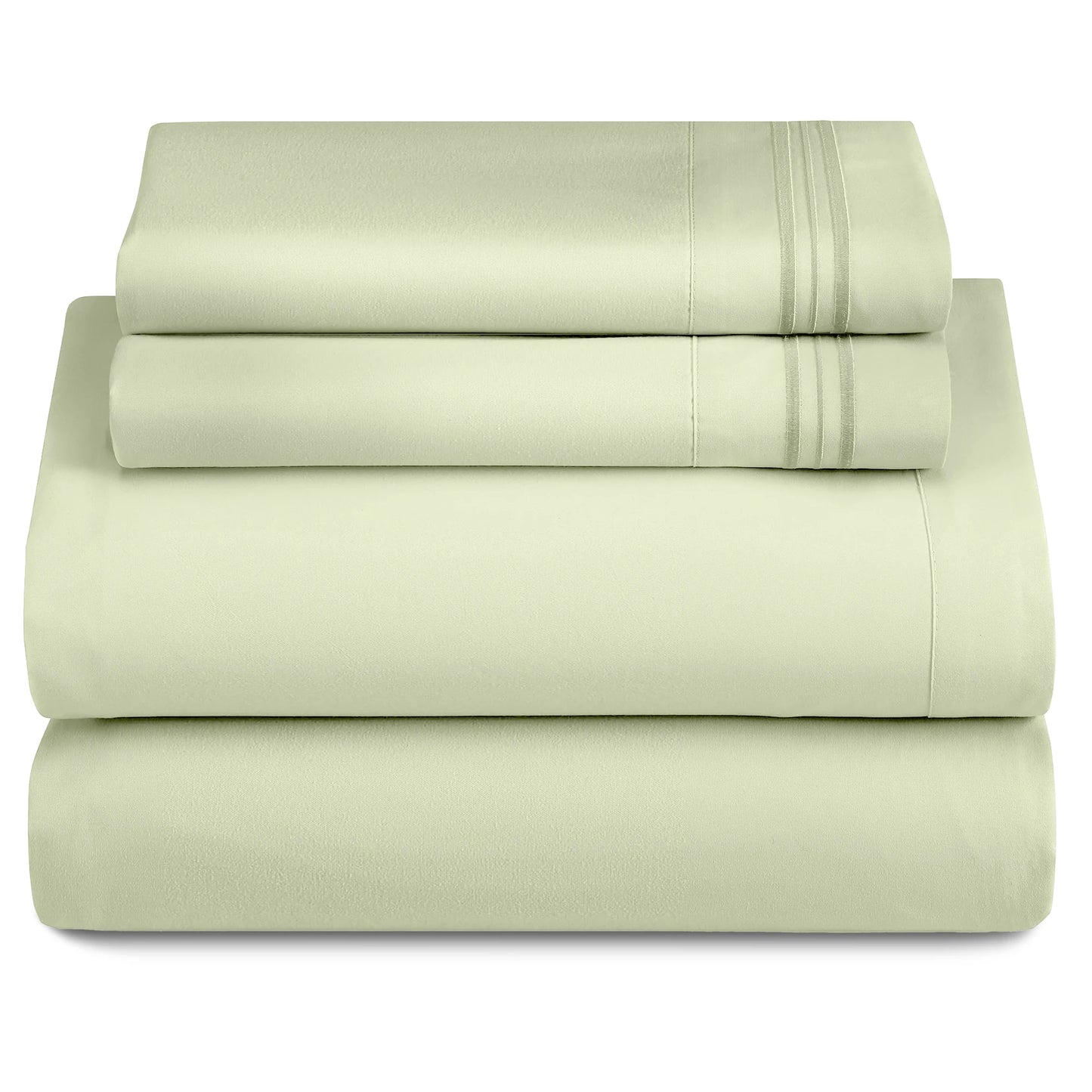 Décor Microfiber Bedding Sheet Set Flat Sheet, 16 Inches Deep Pocket Fitted Sheet 3 Pieces