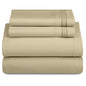 Décor Microfiber Bedding Sheet Set Flat Sheet, 16 Inches Deep Pocket Fitted Sheet 3 Pieces
