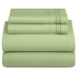 Décor Microfiber Bedding Sheet Set Flat Sheet, 16 Inches Deep Pocket Fitted Sheet 3 Pieces