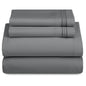 Décor Microfiber Bedding Sheet Set Flat Sheet, 16 Inches Deep Pocket Fitted Sheet 3 Pieces