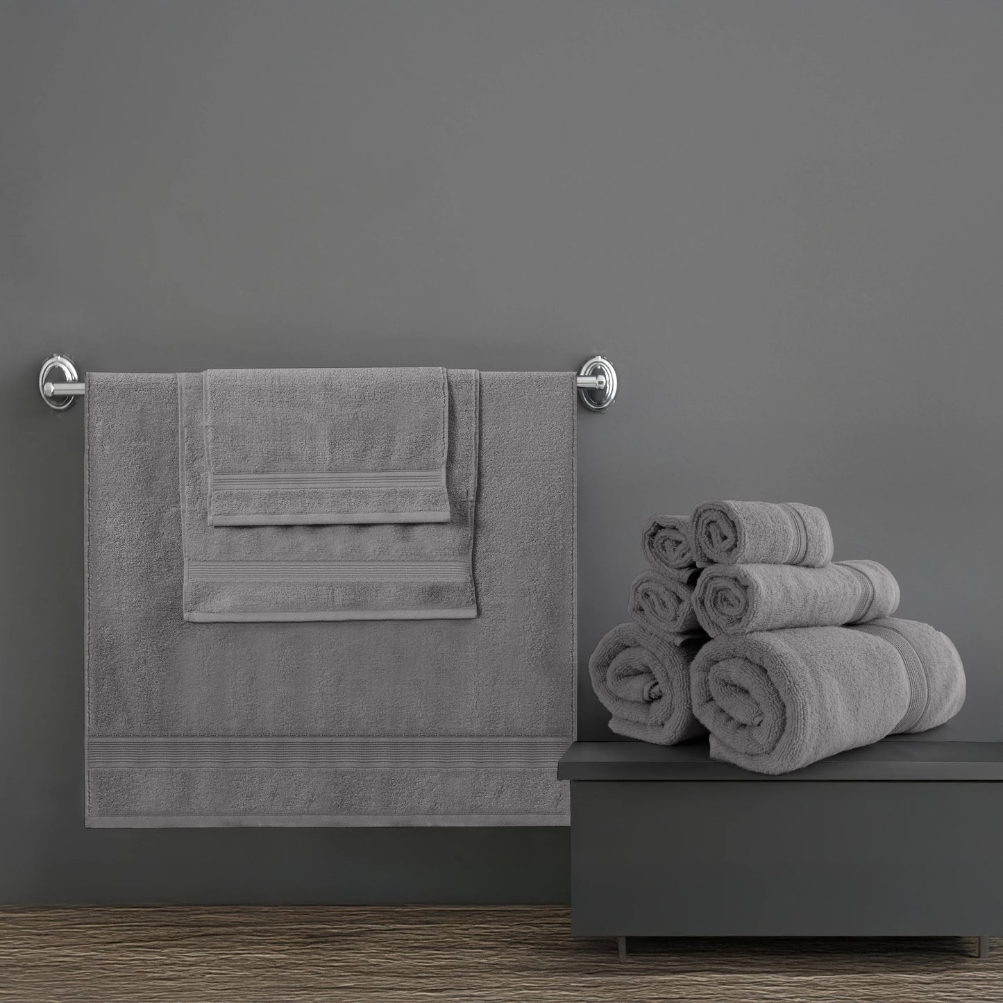 100% Cotton Ultra-Soft Absorbent Towel Set  525 GSM 6-Piece