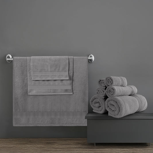 100% Cotton Ultra-Soft Absorbent Towel Set  525 GSM 6-Piece
