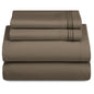 Décor Microfiber Bedding Sheet Set Flat Sheet, 16 Inches Deep Pocket Fitted Sheet 3 Pieces