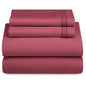 Décor Microfiber Bedding Sheet Set Flat Sheet, 16 Inches Deep Pocket Fitted Sheet 3 Pieces