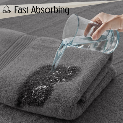 100% Cotton Ultra-Soft Absorbent Towel Set  525 GSM 6-Piece