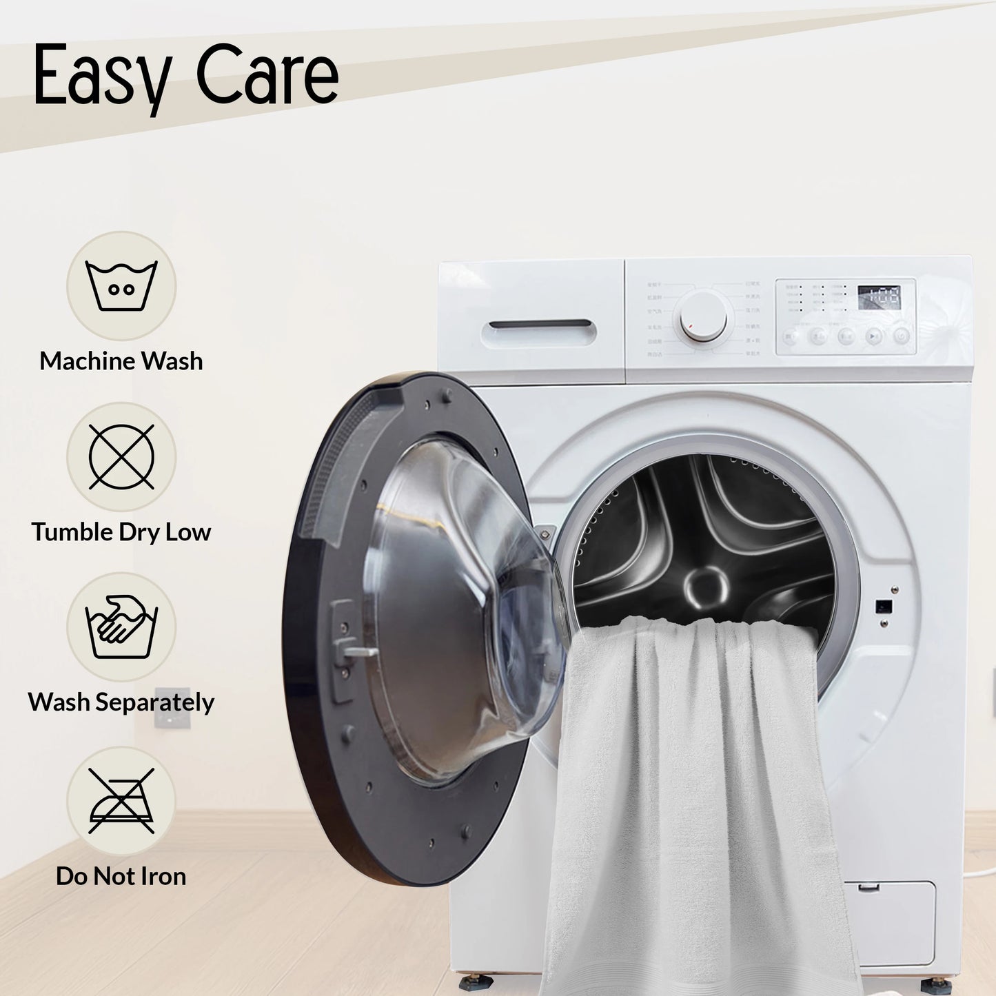 100% Cotton Ultra-Soft Absorbent Towel Set  525 GSM 6-Piece