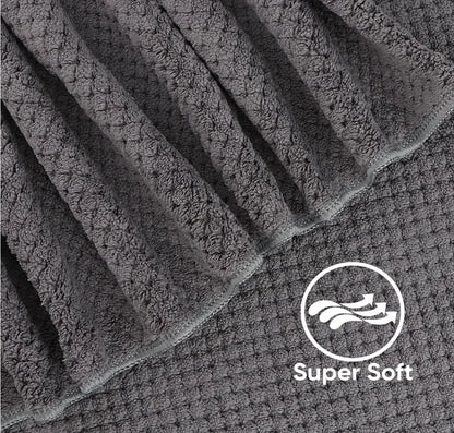 Ultra Soft Microfiber Highly Absorbent Bath Towels Lightweight Quick Drying 27x54" 2 Pack