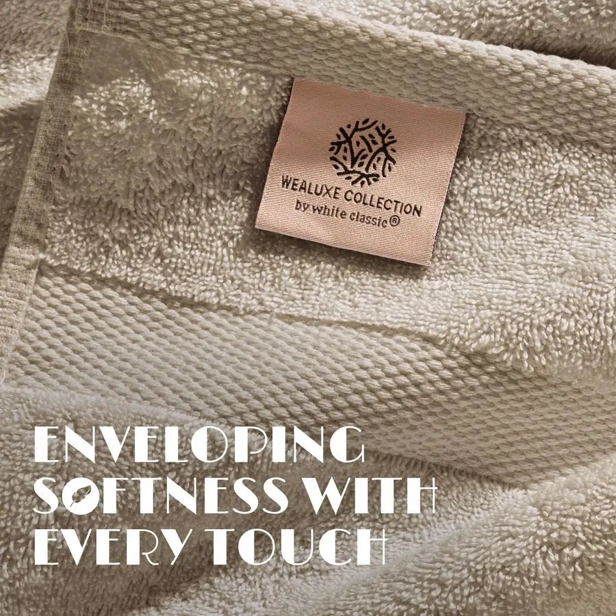 Soft Extra Absorbent Quick Dry Taupe Cotton Bath Towel Set 27x54" 4 Pack