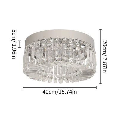 Gold Luxury Crystal Chandelier Ceiling LED Lights 40 50cm Diameter