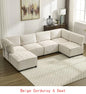 Modular Sectional Sofa U-Shaped Couch with Reversible Chaise 6-Seat Convertible Design
