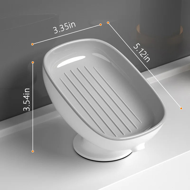 Soap Storage Box Uncovered  Double-Layer Drainage Plate Detachable