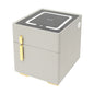 Solid Wood LED Smart Nightstand w/ Drawer (2), Safe, Wireless Charging