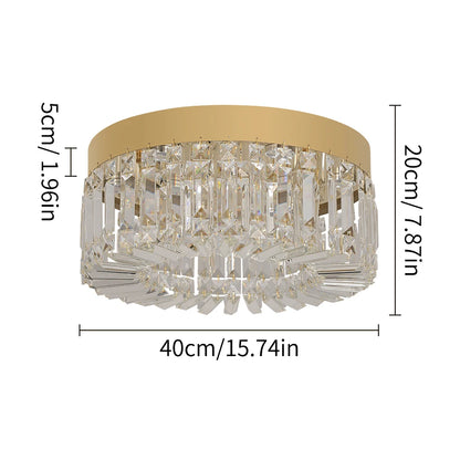 Gold Luxury Crystal Chandelier Ceiling LED Lights 40 50cm Diameter