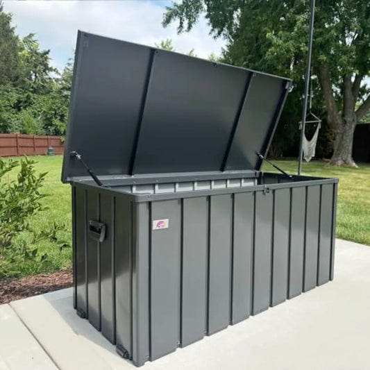 Waterproof Outdoor Lockable Deck Storage Box  with Lid 100 Gallon