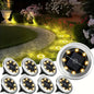 Mini Solar Powered Outdoor Waterproof Ground Lights 8 Pack