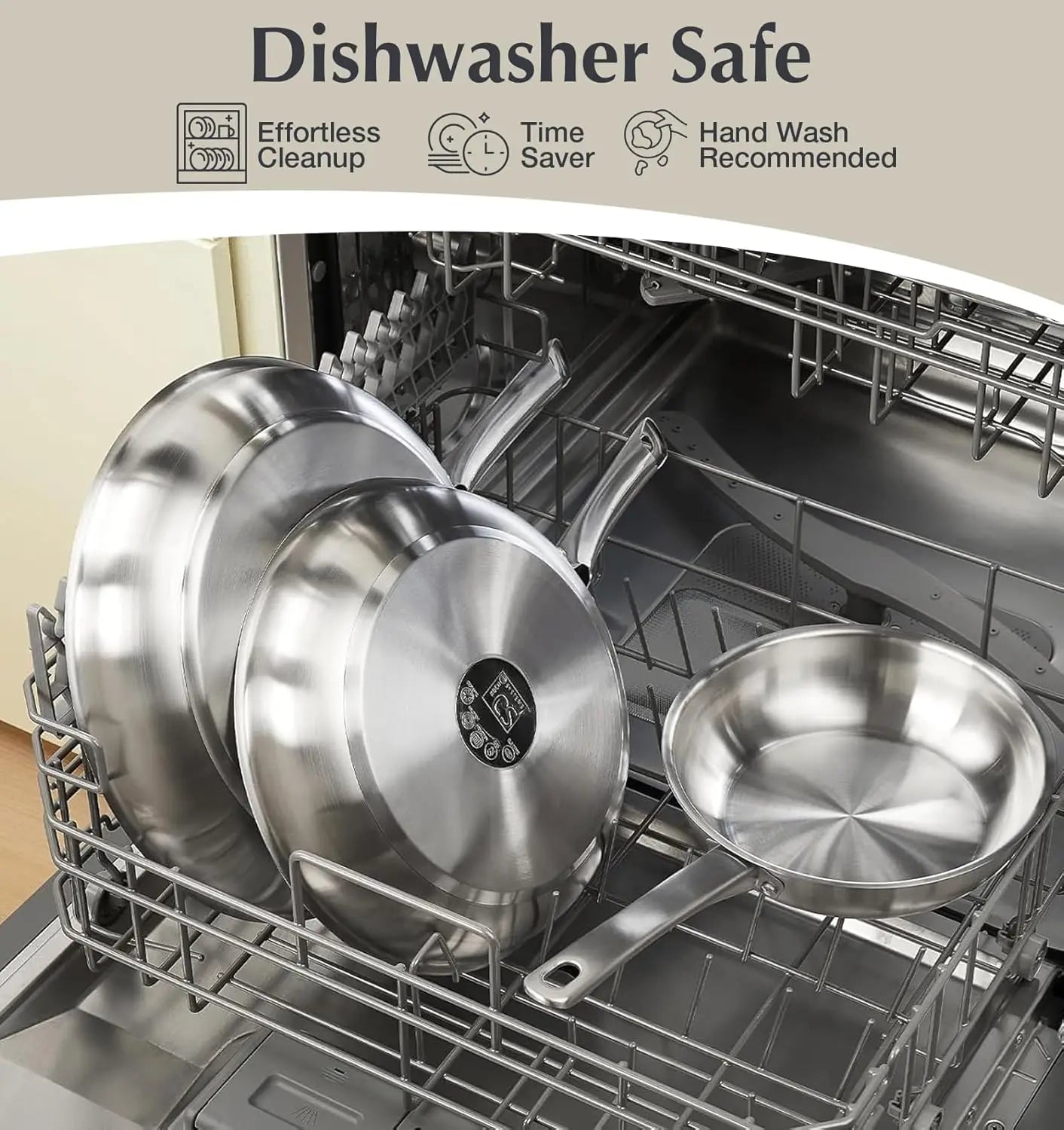 KOCH SYSTEME CS Stainless Steel Pots Pans Cookware Set Induction Ready Oven Safe to 450°F 10 Piece