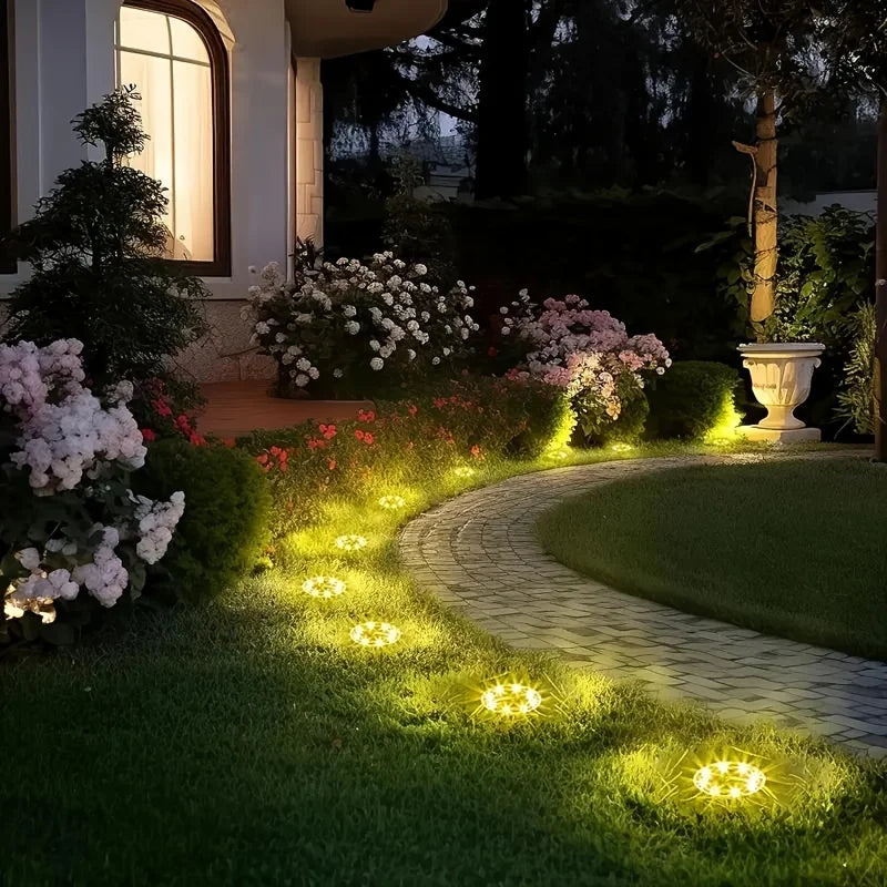 Mini Solar Powered Outdoor Waterproof Ground Lights 8 Pack