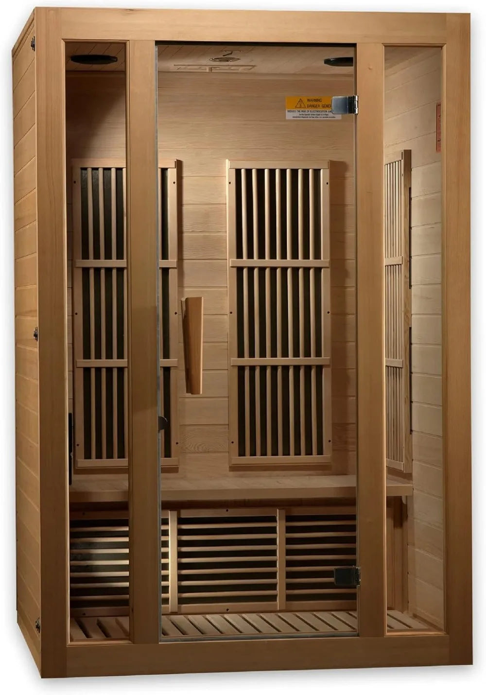 6 Heating Panel 2 Person Hemlock Wood Far Infrared Sauna MP3 Connection Reading Lamp