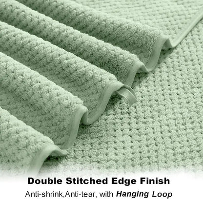 Ultra Soft Highly Absorbent Quick Dry Polyester Bath Towel Set 2 Extra Large Bath Towels 2 Hand Towels 4 Washcloths