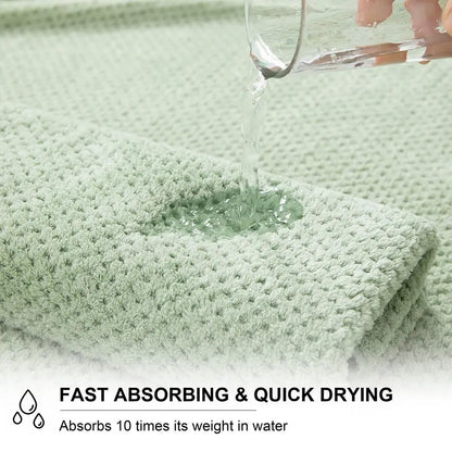 Ultra Soft Highly Absorbent Quick Dry Polyester Bath Towel Set 2 Extra Large Bath Towels 2 Hand Towels 4 Washcloths