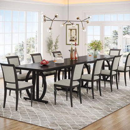 Modern Industrial Large Dining Table 63-Inch Heavy Duty Metal Frame 63"