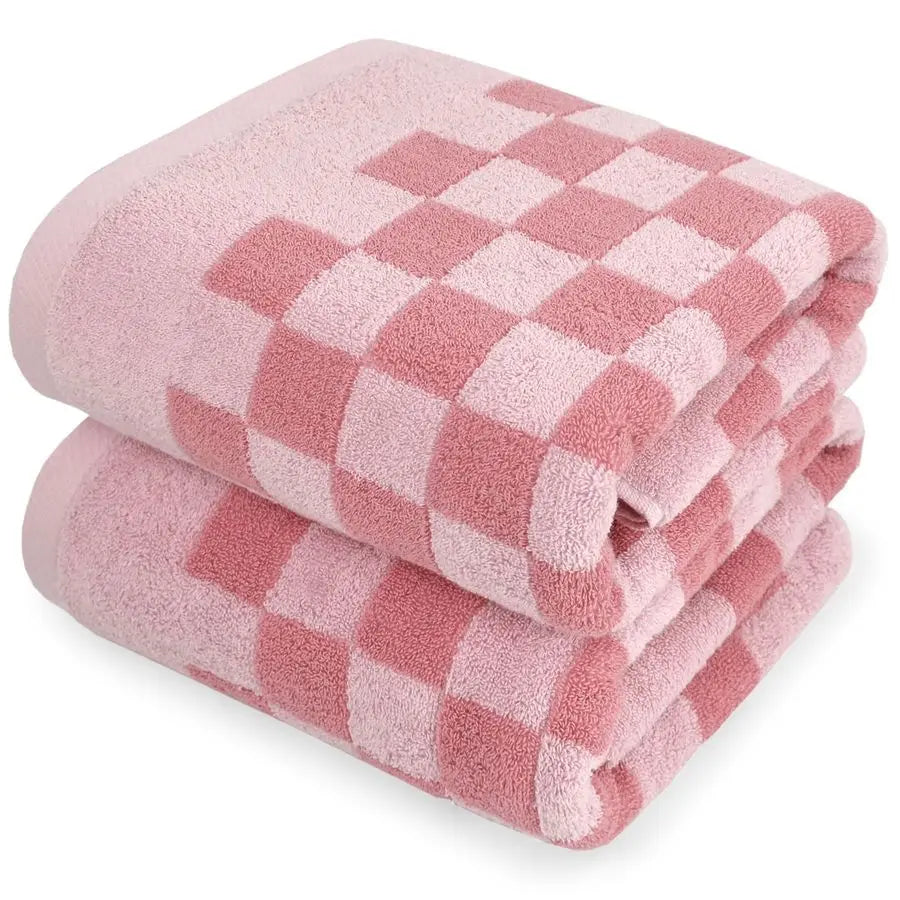Soft Quick Dry Cotton Bath Towels for Bathroom Beach Pool for Her Set of 2