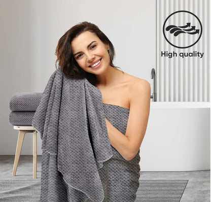 Ultra Soft Microfiber Highly Absorbent Bath Towels Lightweight Quick Drying 27x54" 2 Pack