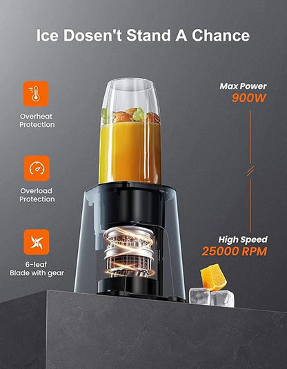 Personal Blender 1000W for Shakes and Smoothies Including 2 23oz+10oz Blender Cups