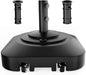 Heavy Duty 5-Wheel Patio Umbrella Base 145lb Fillable Holder Fits Multiple Sizes