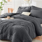Seersucker Queen Bedding Comforter Set 7 Pieces
