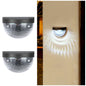 Solar 6 LED Outdoor Waterproof Wall Lamp Lights Warm White for Yard Garage Porch Fence Driveway Railing 2Pcs