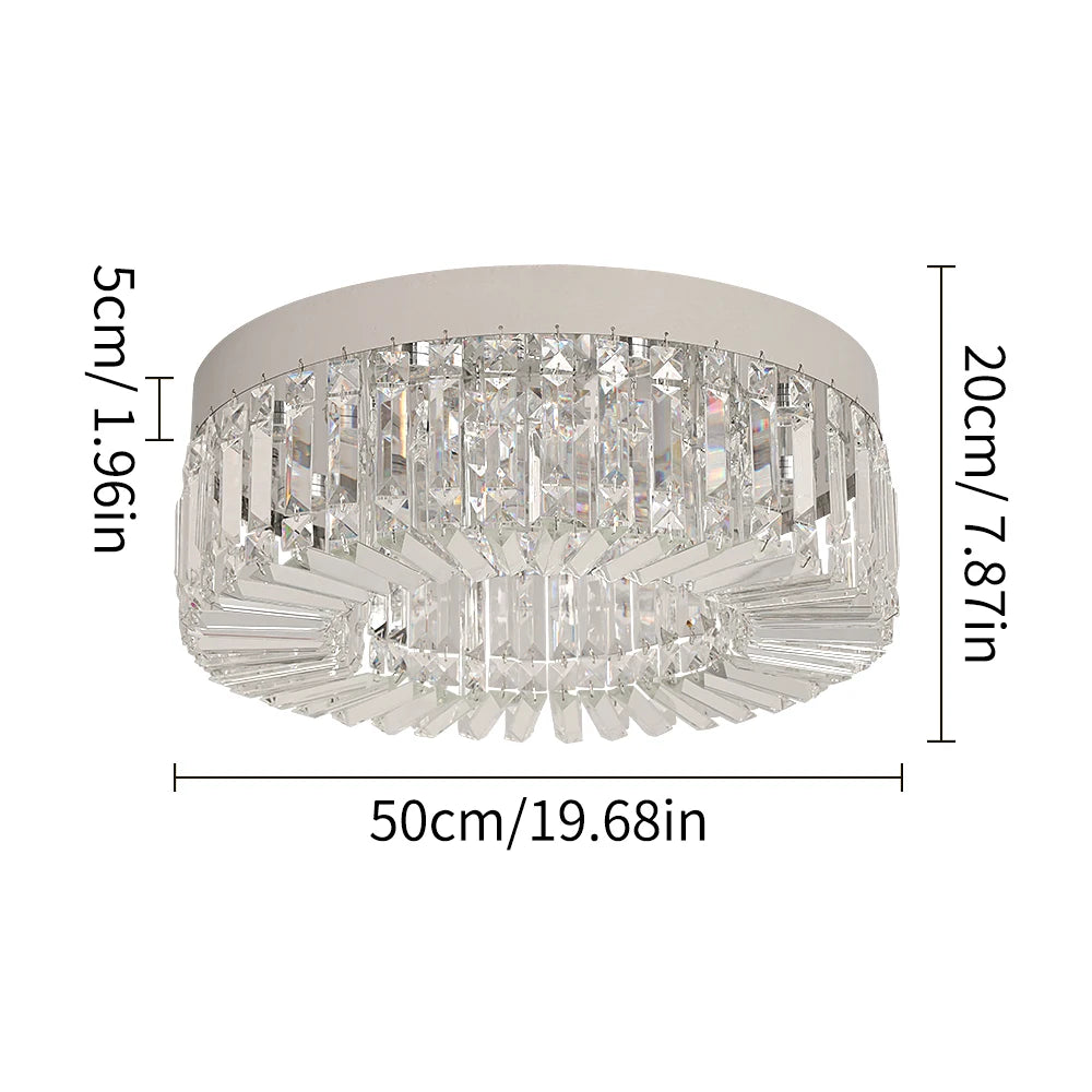 Gold Luxury Crystal Chandelier Ceiling LED Lights 40 50cm Diameter