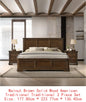 Traditional Wood Queen Bedroom Set with Panel Bed 2 Nightstands 3 Piece