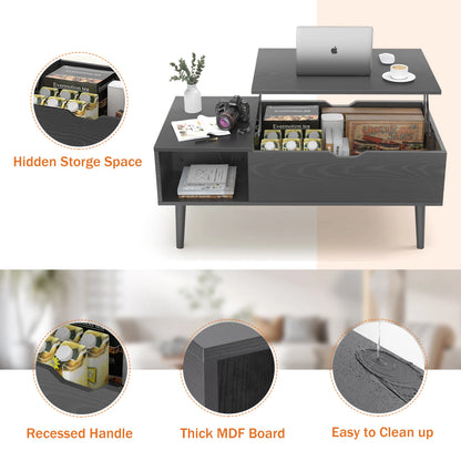 JHK Lift Top Coffee Tables 39.37"x19.7" Adjustable Storage Shelf Easy Lift/Lower