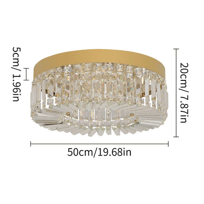 Gold Luxury Crystal Chandelier Ceiling LED Lights 40 50cm Diameter