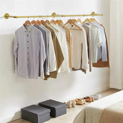 Wall Mounted Industrial Garment Hanging Rod Closet Storage 70.8 Inch