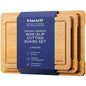 Non-Slip Bamboo Cutting Boards Juice Groove Non-Toxic Set of 3