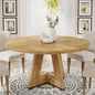 Small Round Farmhouse Dining Table 47" Seats 4
