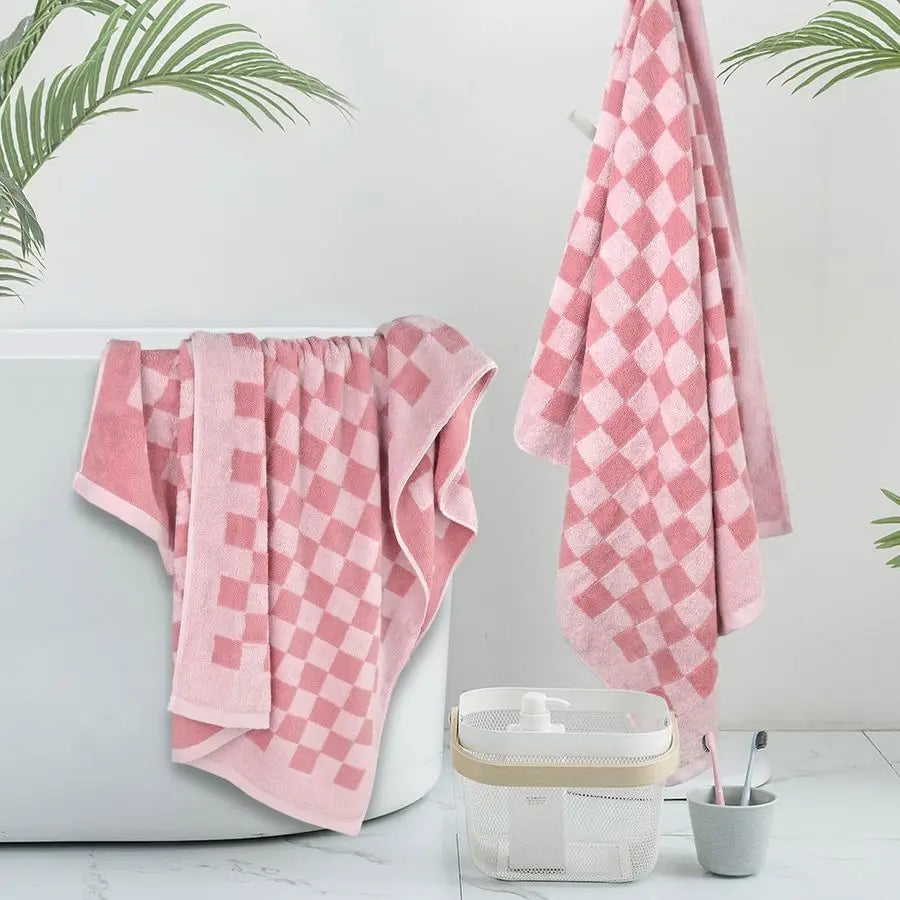 Soft Quick Dry Cotton Bath Towels for Bathroom Beach Pool for Her Set of 2