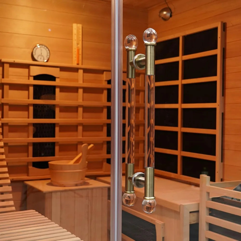 Red Cedar Indoor Dual System (Infrared & Steam)Sauna with Recliner 2-3 Person