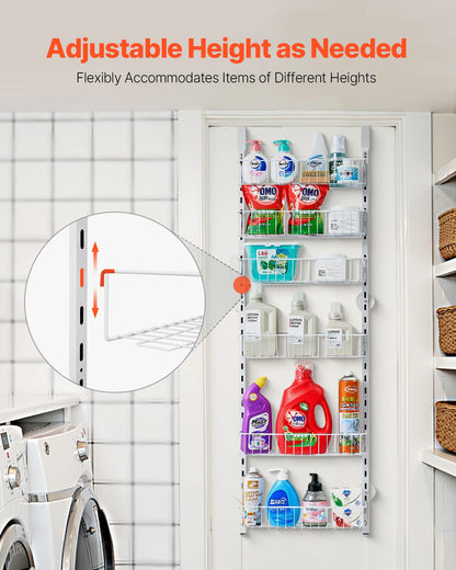 VEVOR 6/8/9/10 Tier Over the Door Hanging Pantry Spice Rack Organizer Heavy-Duty Steel Adjustable