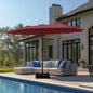 Large Double Sided Outdoor Rectangular Patio Umbrella Base Included Crank Handle 15 Ft