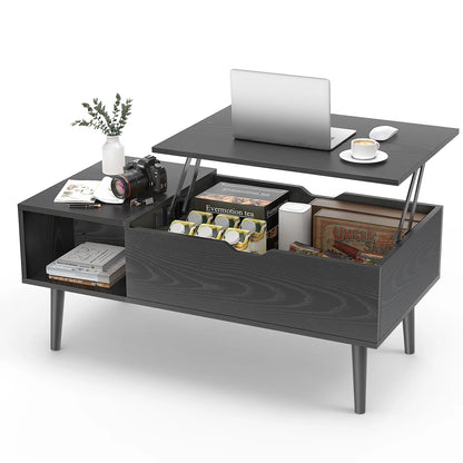 JHK Lift Top Coffee Tables 39.37"x19.7" Adjustable Storage Shelf Easy Lift/Lower
