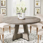 Small Round Farmhouse Dining Table 47" Seats 4