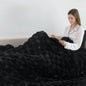 Faux Rabbit Fleece Throw Blanket for Bedroom Living Room