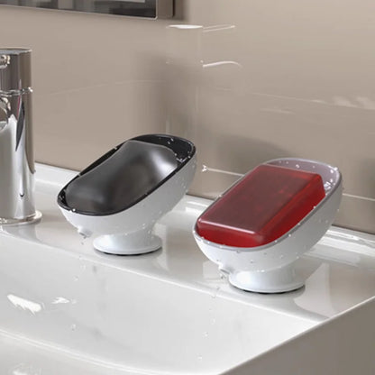 Soap Storage Box Uncovered  Double-Layer Drainage Plate Detachable
