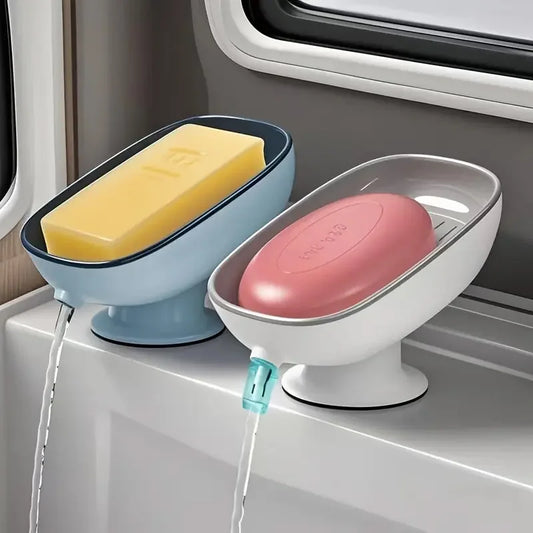 Soap Storage Box Uncovered  Double-Layer Drainage Plate Detachable