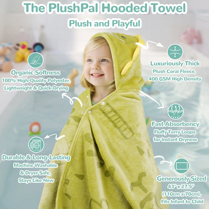 Baby Towels Ultra Soft Absorbent Coral Fleece Bath Hooded for Newborn Infant Toddler