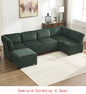 Modular Sectional Sofa U-Shaped Couch with Reversible Chaise 6-Seat Convertible Design