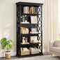 Industrial 6-Tier 5 Shelf Display Storage Floor Standing Bookcase 71"